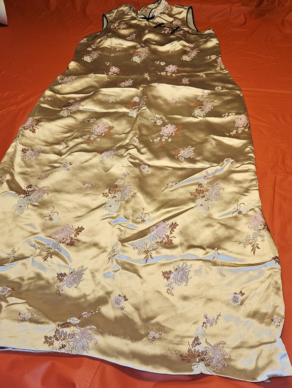 Vintage Robbie Bee Sleeveless Mandarin Collar Dress Chinese Traditional GUC